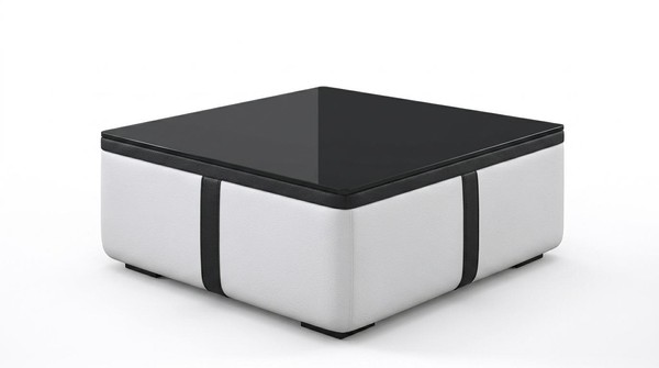Couchtisch Modern Weiß Eleganter Designer Glastisch Wohnzimmertisch-image
