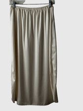 Vintage Vanity Fair XL/44 Half Slip Nylon 32" Long Side Slits Ivory