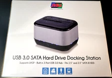 Syba SY-ENC50082 USB 3.0 SATA Hard Drive Docking Station 2.5'' 3.5'' -*NEW*