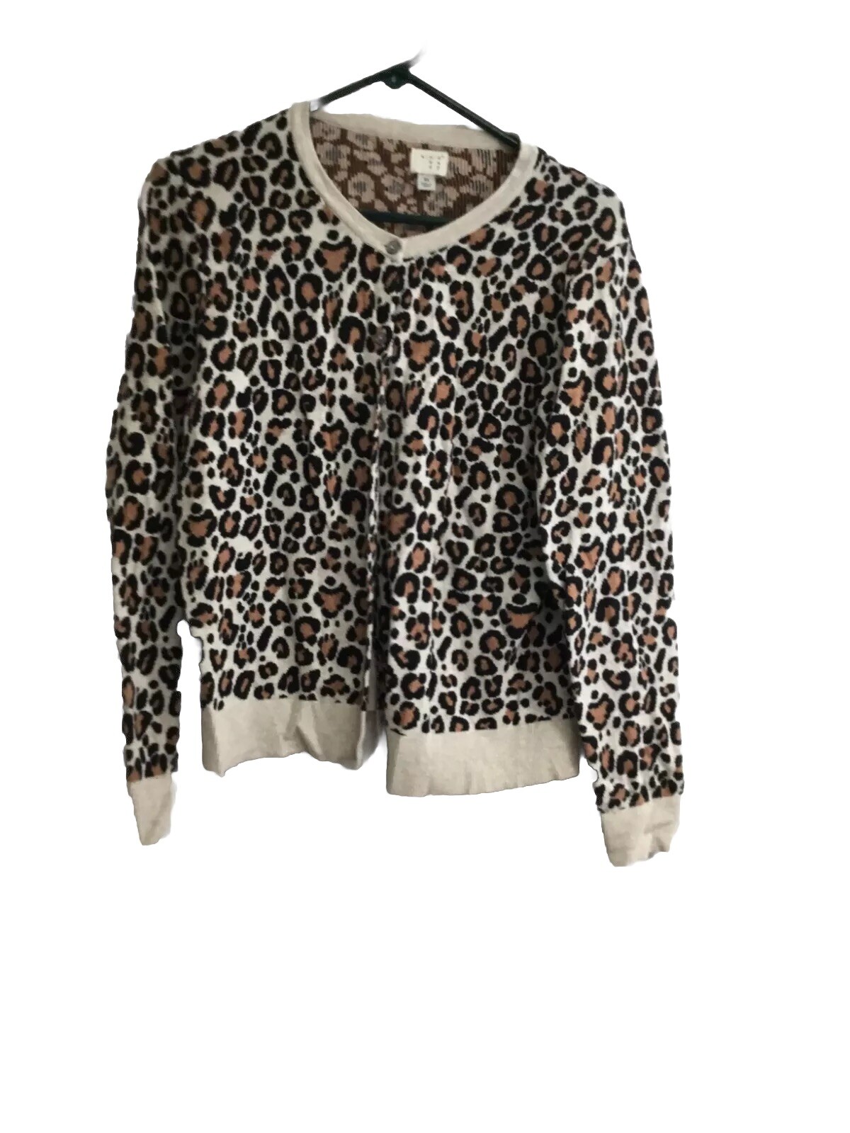 Women's XL Multicolor Animal Print Button Front Cardigan Sweater by A New Day