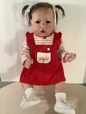 NPK Realistic Vinyl 21” Baby Doll 2003. Comes W 3 Outfits Christening, Christmas