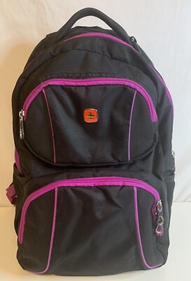 Swiss Gear by Wenger Airflow Purple & Black Backpack School Hiking