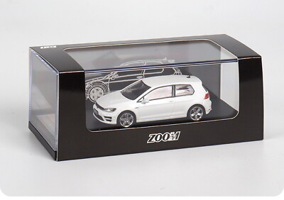 ZOOM 1/64 Scale Volkswagen Golf VII R White Diecast Car Model Toy