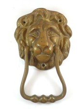 Vintage Brass Lion Head Door Knocker