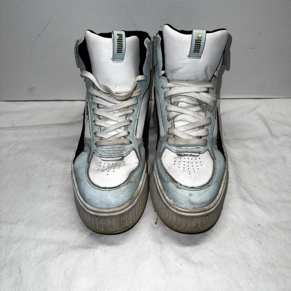 %Size 8 Puma Womens Karmen Rebelle Mid White Blue / A 44 2647902_01.jpg?v=1675379475 main image 3
