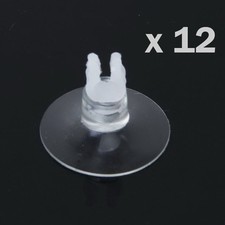 12 x Air Line Tubing Aquarium Suction Cup Clip