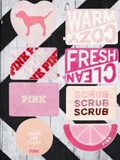 Victoria  s Secret PINK BATH MAT Plush  Cozy Graphic Rug Dorm Logo Heart-Dog NEW