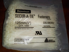 Avery Dennison 1000 x Security Loop Secur-a-Tie 5" Fastener Nylon Cable Tags