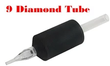 40 PCS 1 Inch 25MM Tattoo Disposable Tube Clear Tips: Round, Flat, Diamond