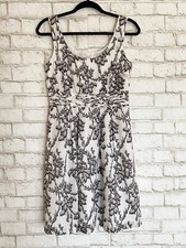 Ann Taylor Loft Sleeveless Fit & Flare 100% Cotton Printed Dress Size 2