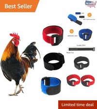3-Pack Adjustable Anti-Crow Rooster Collar Set - Noise-Free Neckband for Poultry