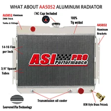 4 Row Aluminum Radiator for 1959-1968 Chevy Impala Bel Air El Camino Caprice AT