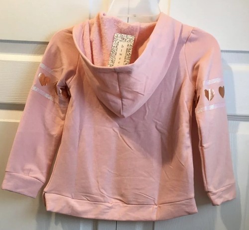 NEU Btween rosa "Love Is All You Need" Hi-Low Hoodie Mädchen Größen 5 & 6 B - Bild 5 von 6