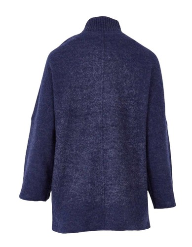 SEE SAW Pure New Wool Ribbed Collar One Button Knit Coat Size XL/16 BNWT - Picture 5 of 18