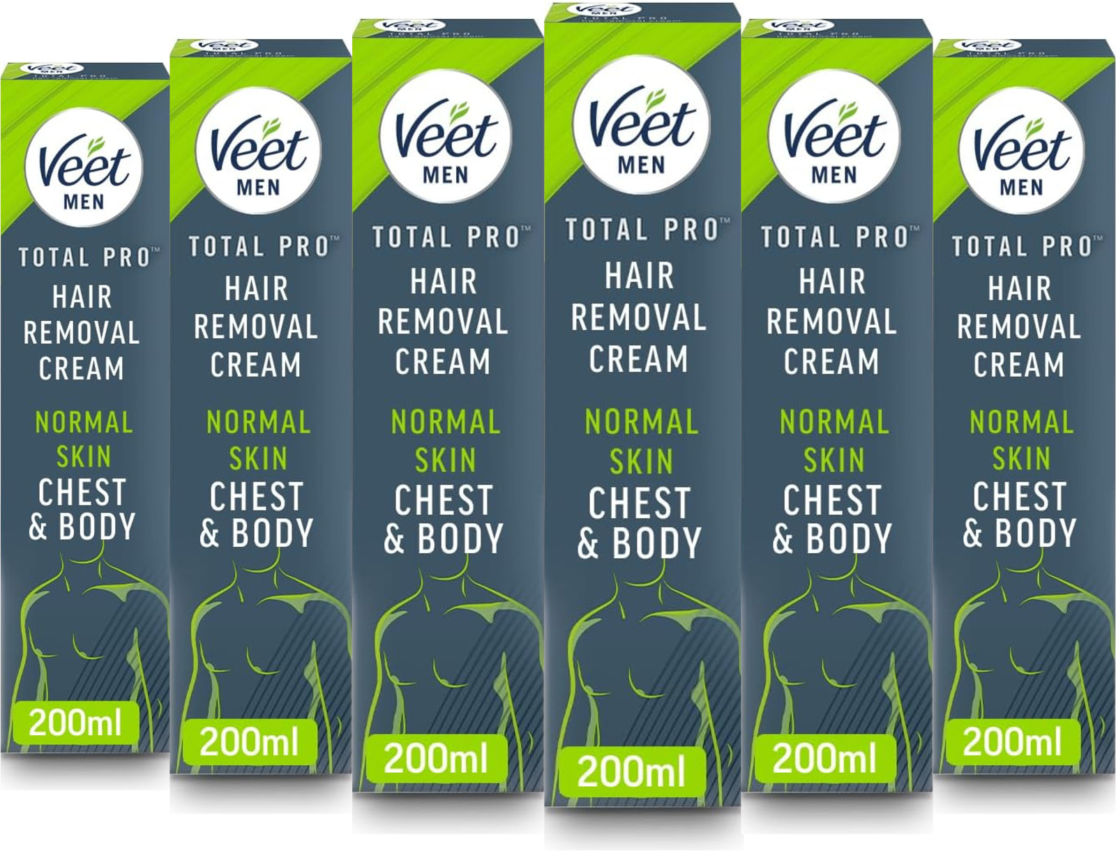 VEET 200ml Men's Hair Removal Cream for Normal Skin x 6 Pack (UK Stock)