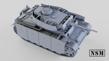 WWII German Panzer III Ausf M model  Resin 3d Printed Various scales