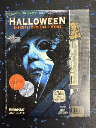 Halloween 6: The Curse of Michael Myers (Blu-ray, 2015) OOP Retro VHS Slipcover - Picture 2 of 5