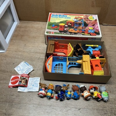 Vintage 1976 Mattel Hub-Bubs Happy Hollow PlaysetAnimals Complete Box Extra Figs