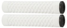 Cult Vans open end BMX flangeless bicycle grips with bar ends 150mm WHITE