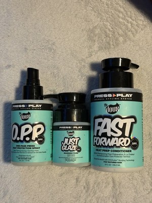 The Doux Silent Treatment, OPP One Pass Press, Just Glaze Fast Forward Heat Prot