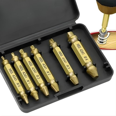 #ad Damaged Screw Extractor Set HSS Drill Bit Easy Out Broken Bolt Stripped Remover. $4.39