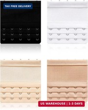 JELIEE 4 PCS Women's Bra Extenders 5 Hooks Soft Stretchy Bra Extension Strap Bra