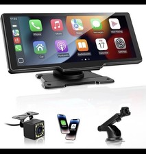 Wireless Portable Car Screen 10 W/ Backup Camera CarPlay And Android Auto