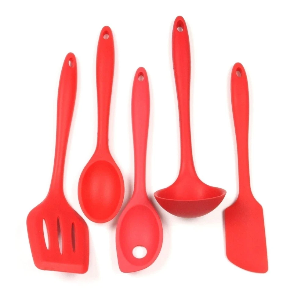 Chef Craft 5 Piece Premium Silicone Kitchen Tool and Utensil Set - 11 Colors - Image 4 of 4