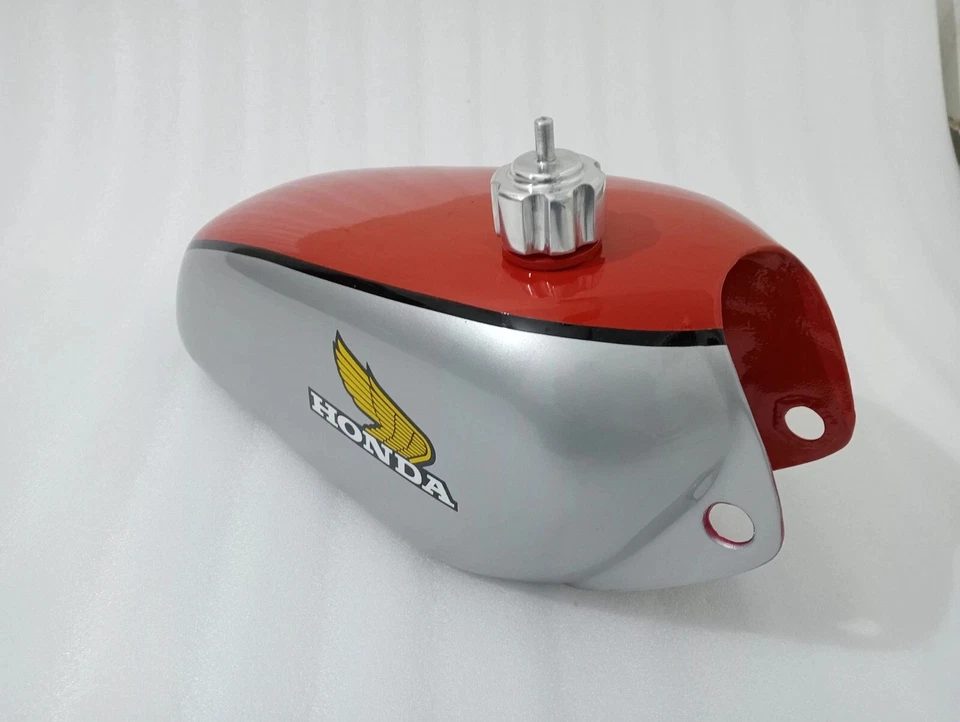Honda CR250M CR 250M 1973 Elsinore Aluminium Painted Petrol Gas Tank +Cap +Tap - Imagem 4 de 4