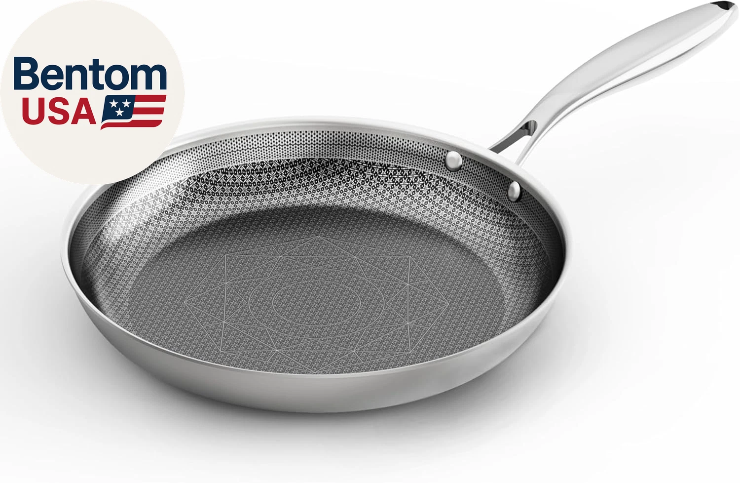 COOKING KING 8-Inch Stainless Steel Pan, Hybrid Nonstick Frying Pan, Skillet, 3-
Opens in a new wind