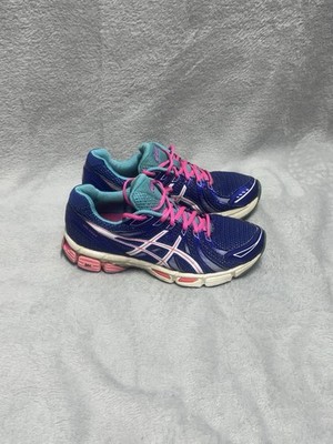 Asics Gel Exalt Womens Running Shoes Sz 7 Blue Pink Stability Athletic Sneakers