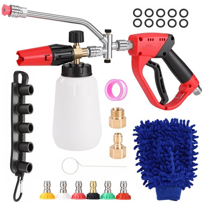 #ad Pressure Washer Foam Cannon 5000PSI Dual Connector 2 in 1 Rinse Tool 6 Nozzle $79.99