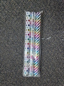 Happy Birthday Pattern Gift Wrap, Multicolor, 2 Sheets (20"x30" each)
