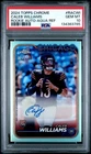 2024 Topps Chrome #RACWI Caleb Williams Bears Aqua Refractor RC Auto /199 PSA 10