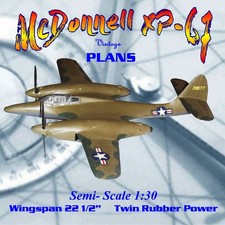 Full Size Printed Plan & Building Notes Rubber Scale McDonnell XP-67