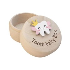 XuYelora Tooth Fairy Box,Cute Box for Girls and Boys with 3D Tooth Store wood