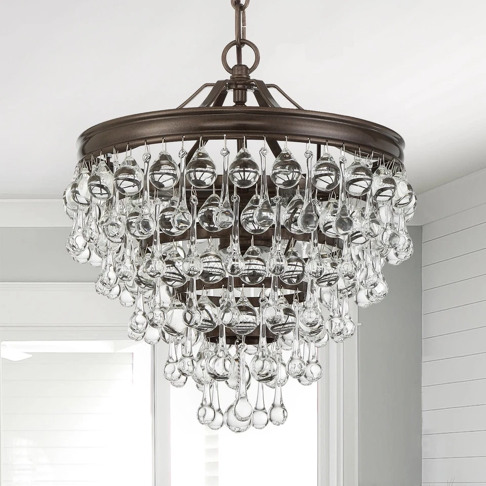 Crystorama Lighting Group 130 Calypso 3 Light 13"W cristal - Preto - Imagem 3 de 4