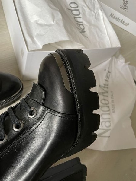 Women Nando Muzi Heels Black Leather 40 #22NW