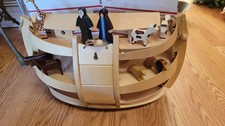 Noah  s Ark Pull Toy 22  Wheeled Wooden Retractable Gangway Animals  Mr.  Mrs