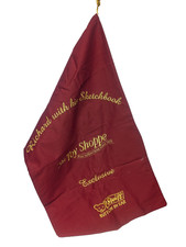 Steiff Bear Red Dust Bag Richard with his Sketchbook Gold Drawstring 28" x 15.5"