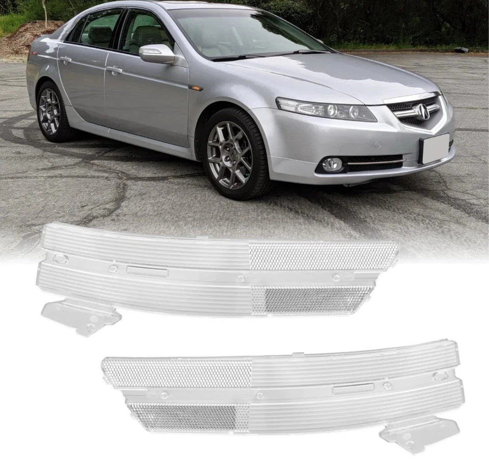 Juego de pares de difusores de faros transparentes para reflectores de esquina Acura TL 2004-2008 Foto 2 de 4