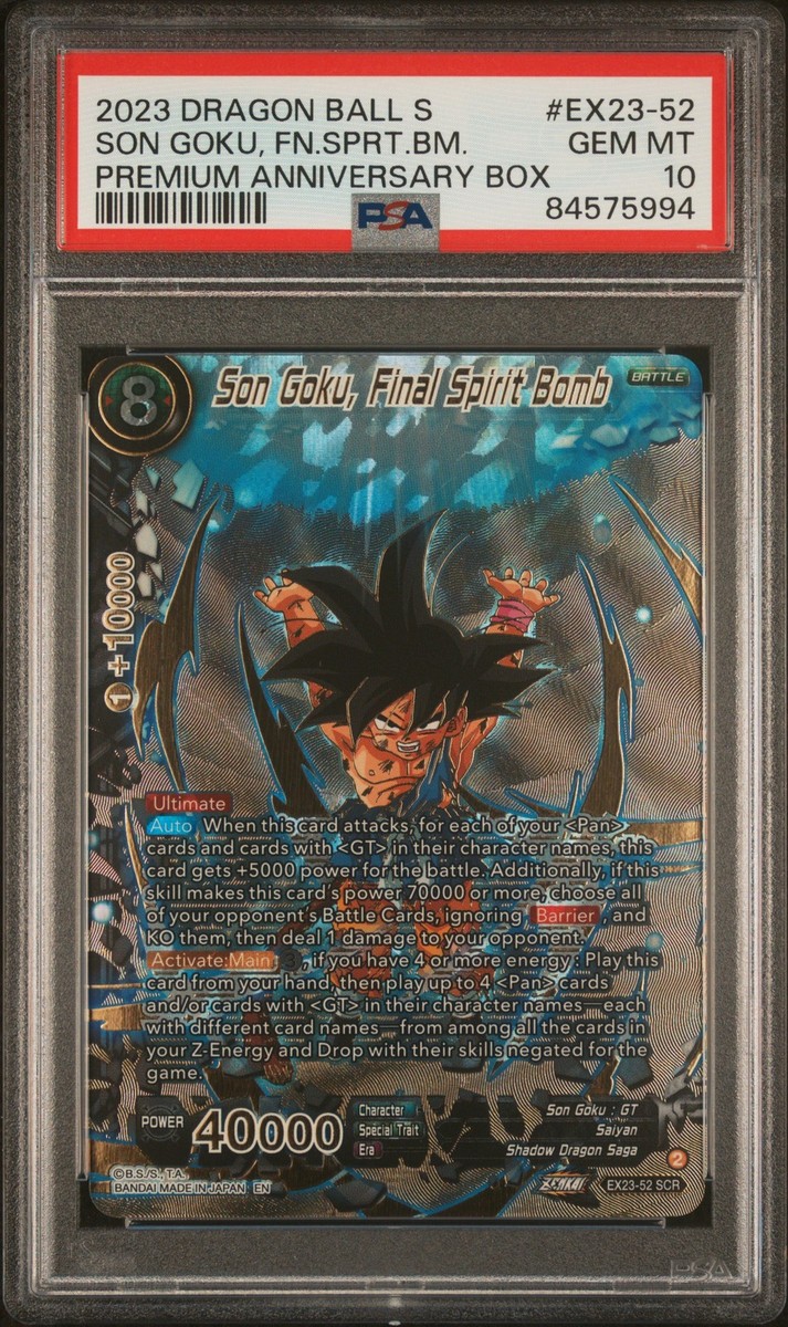2023 #EX23-52 SON GOKU, FINAL SPIRIT BOMB PSA 10 | eBay