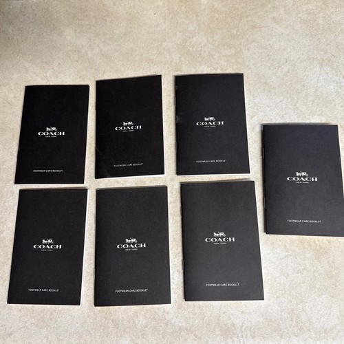 7 Lot Coach Footwear Care Booklet Replacement Brochure Instructions