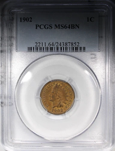 1902 Indian Head Cent PCGS MS64BN BROWN COIN Uncirculated