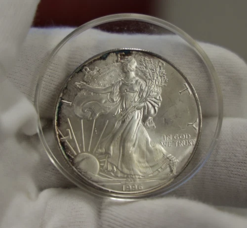 1996  US Silver Eagle $1 Nice Unc Better Year Unc.