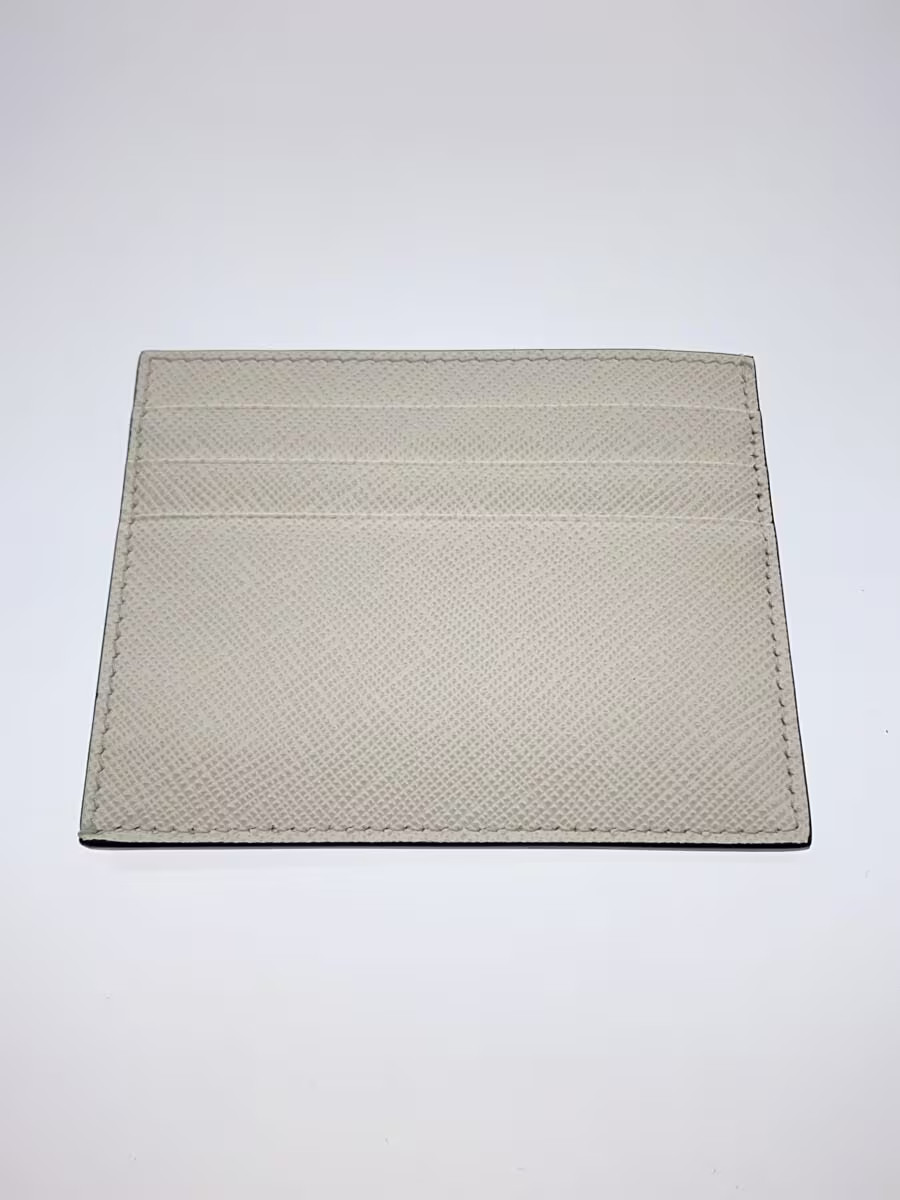 PRADA Triangle Logo Saffiano Card Case in White Leather for Men, 2MC223 thumbnail 2