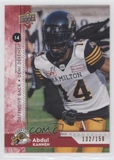 2018 Upper Deck CFL Red 132/150 Abdul Kanneh #71 m7v