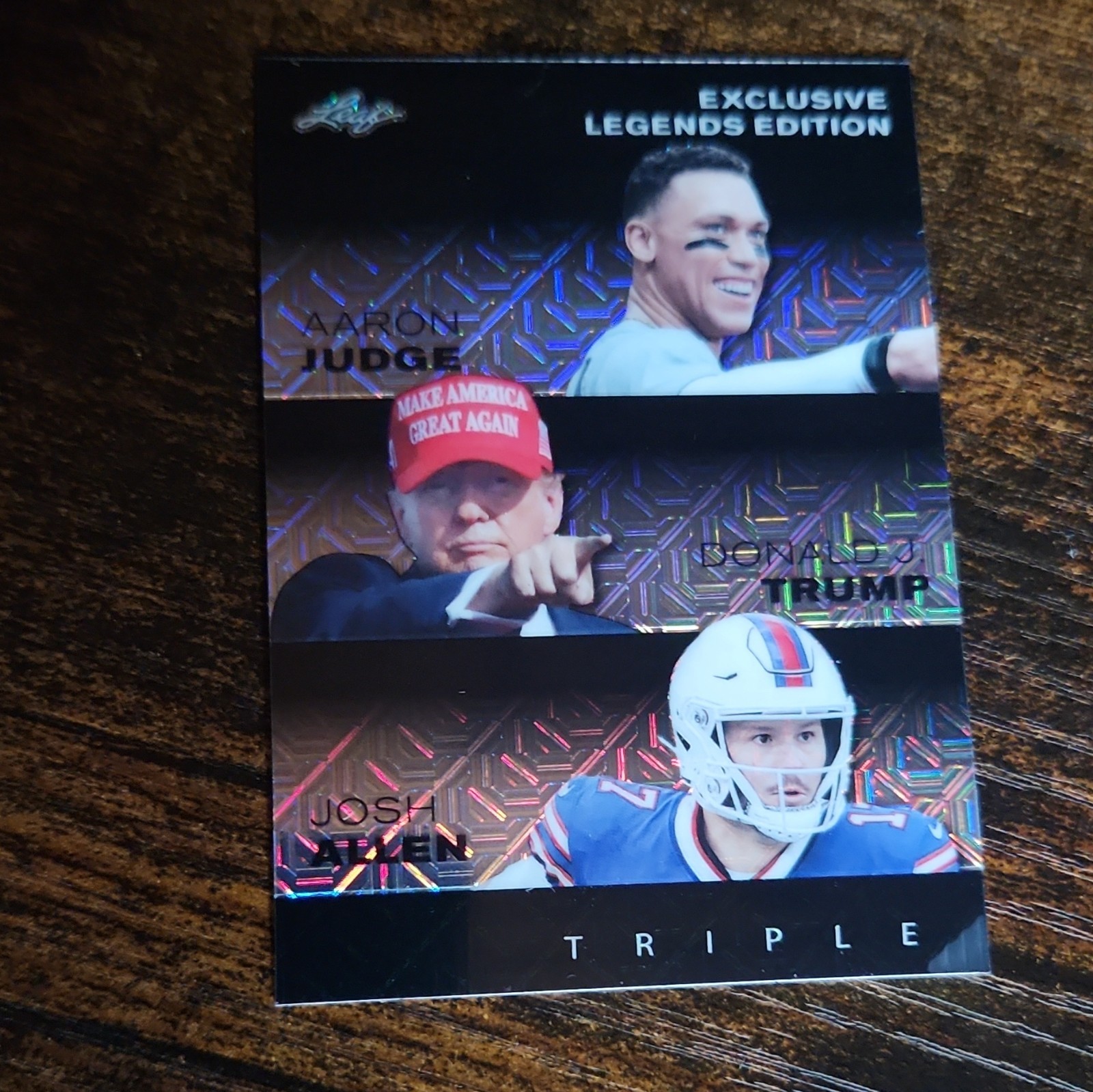 Judge, Trump and Allen 5/7 Leaf 2024 Legends Triple Allen ELE-113 5/7