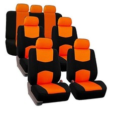 Flat Cloth Full Set Car Seat Covers Three Row 7 Seater - Universal Fit for