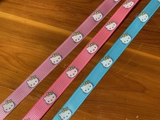 Hello Kitty grosgrain ribbon 3/8" total 6 yards Hair bow Gift Scrapbook Easter